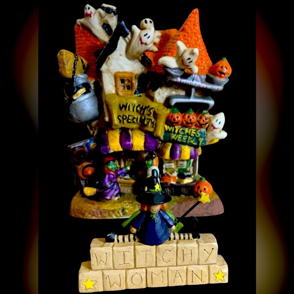 Vintage Ceramic Witch’s Specialty Shoppe with Sign - Picture 7 of 10